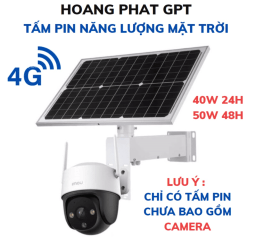 Tấm pin năng lượng mặt trời cho camera 40W, 50W 20AH-