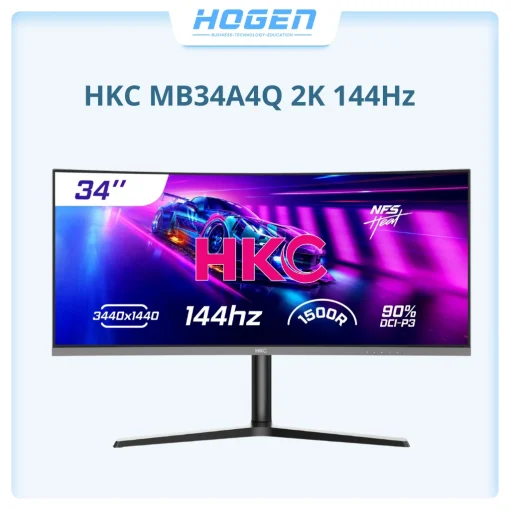 Màn hình HKC MB34A4Q (34″/ UWQHD/ VA/ cong 1500R/ 144Hz/ 1ms)