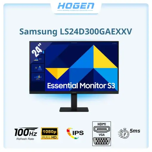 Màn Hình SAMSUNG LS24D300GAEXXV (24 inch – IPS – FHD – 5ms – 100Hz)